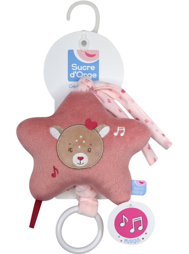 BOITE A MUSIQUE BICHE RAZANE VELOURS DOUX Rose - Kiabi