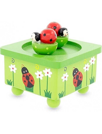 Boite à musique coccinelle feuille