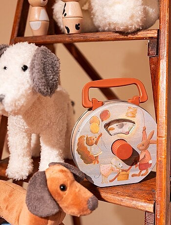 Boite à musique en métal animaux