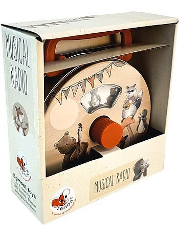 Boite à musique en métal musiciens