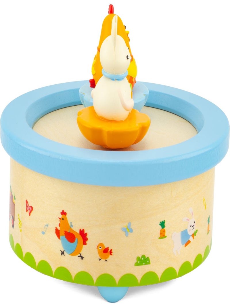 Boite à musique Poule et Lapin Beige - Kiabi