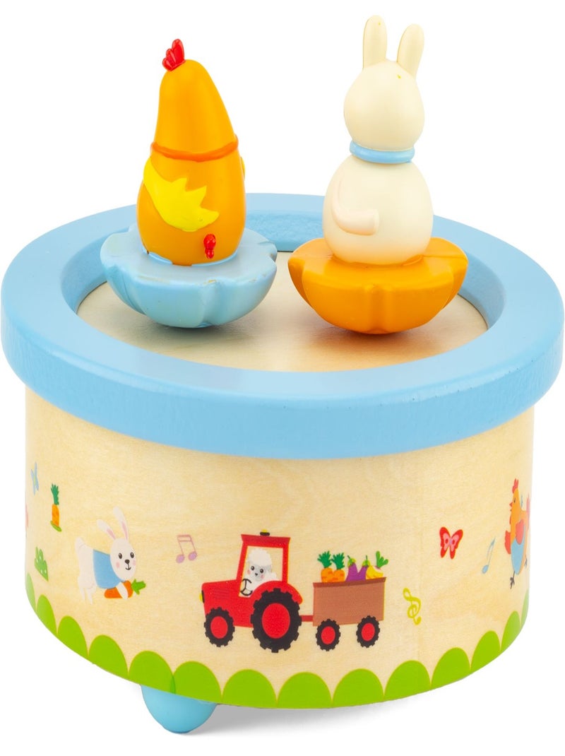 Boite à musique Poule et Lapin Beige - Kiabi