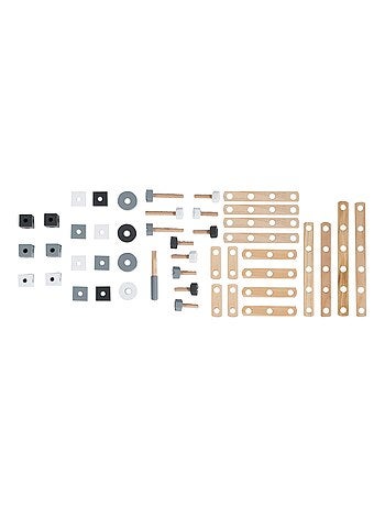Boite à outils 46 pièces en bois pour enfant ROBA