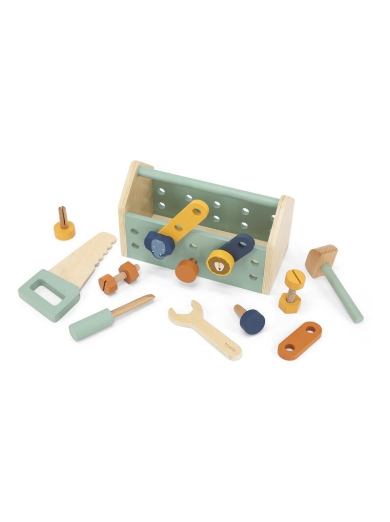 Boîte à outils en bois bois contreplaqué FSC® Vert - Kiabi