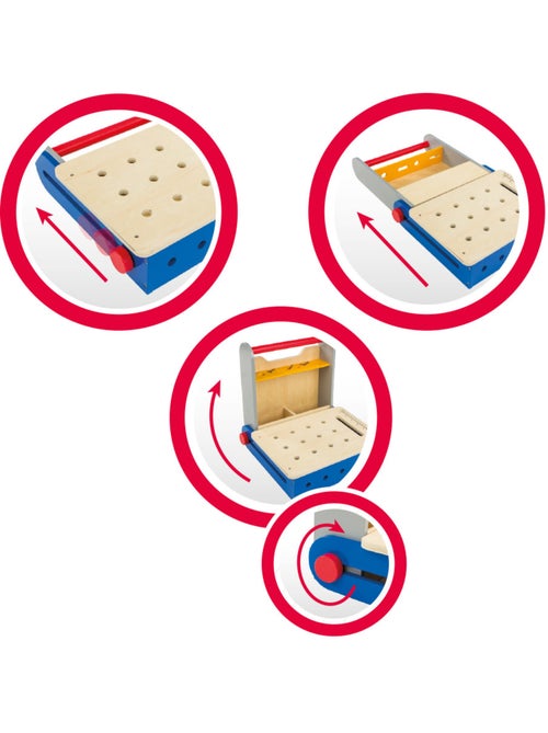 Boîte à outils pliante en bois PLAY & LEARN - Kiabi