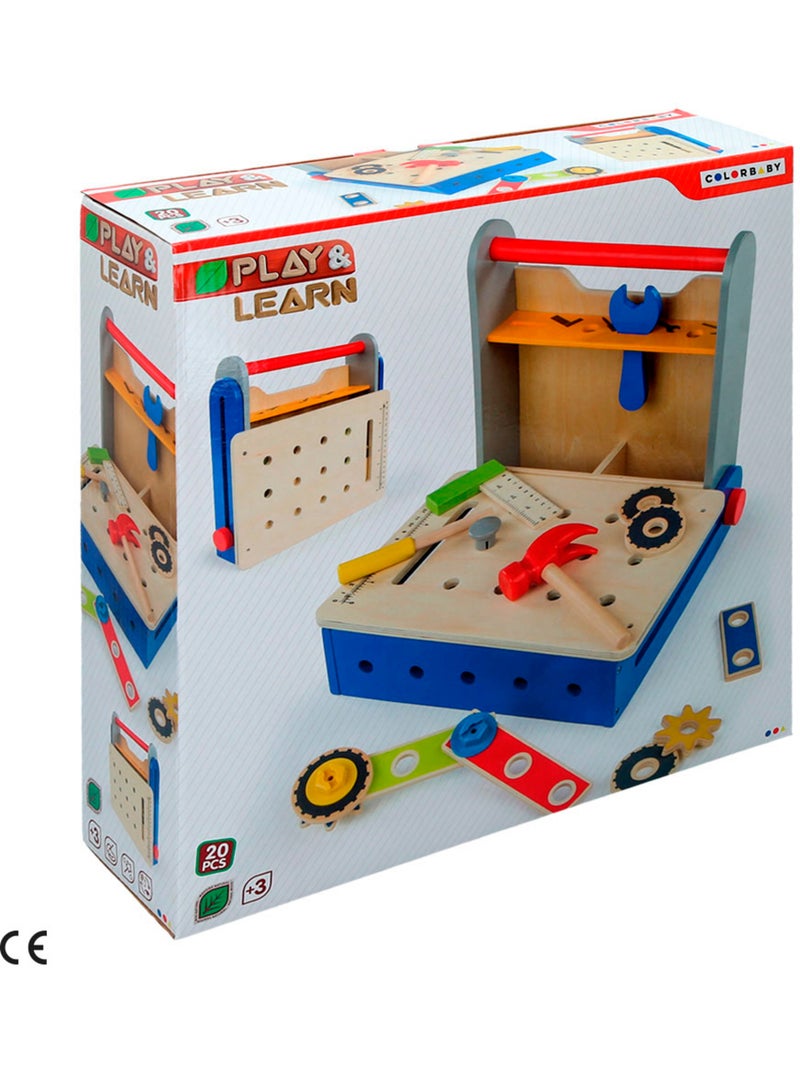 Boîte à outils pliante en bois PLAY & LEARN N/A - Kiabi