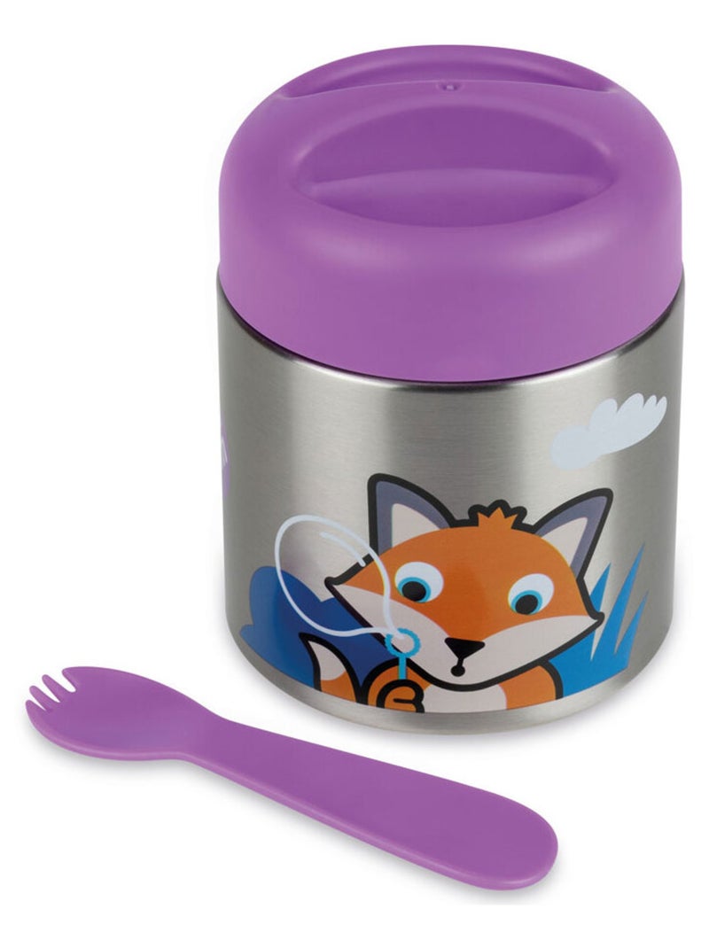 Boite à repas Inox Isotherme et cuillère magnétique Felicity Fox Multicolore - Kiabi