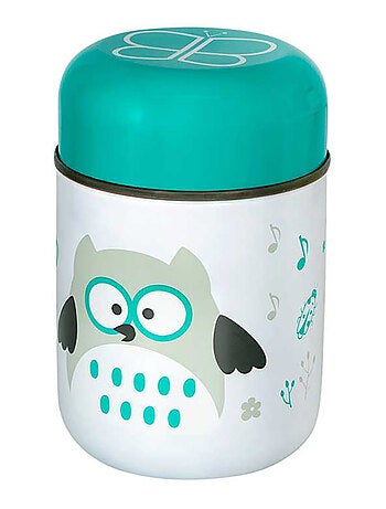 Boîte à repas isotherme et sa cuillère Hibou