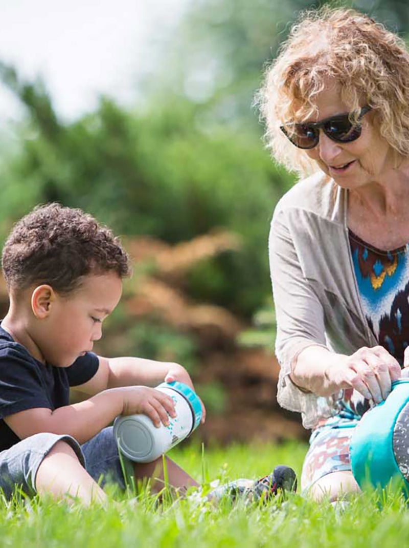 Boîte à repas isotherme et sa cuillère Hibou Bleu - Kiabi