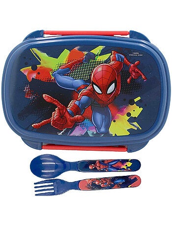 Boîte à repas 'Spiderman' avec cuillère et fourchette 17 x 12 x 7 cm – SPIDERMAN