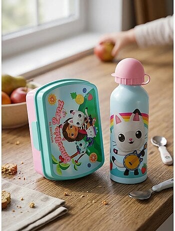 Boîte à sandwich et gourde 400 ml gabby's dollhouse