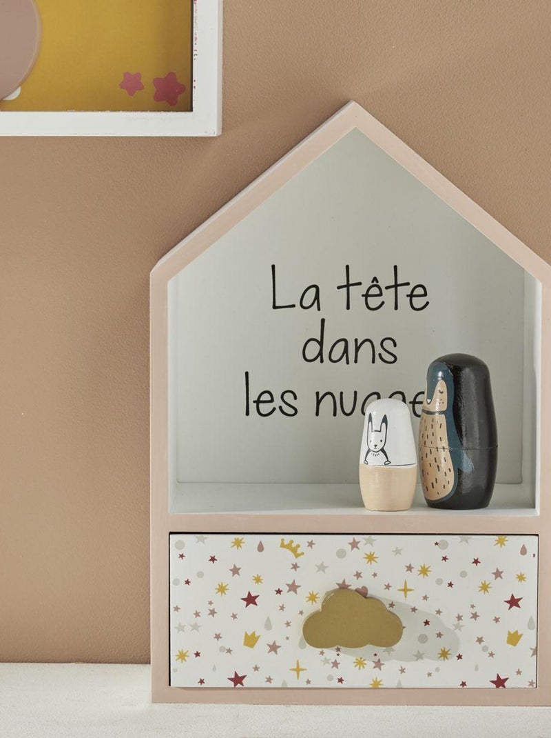Boîte à secret en bois TETE DANS LES NUAGES Blanc - Kiabi
