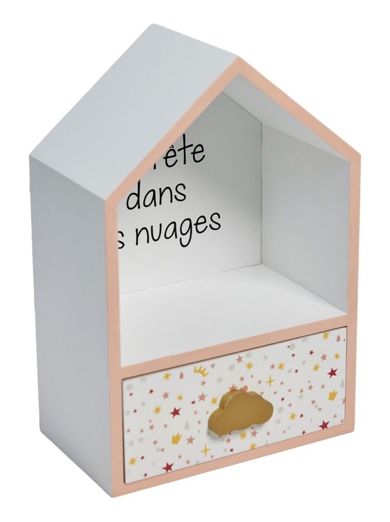 Boîte à secret en bois TETE DANS LES NUAGES Blanc - Kiabi