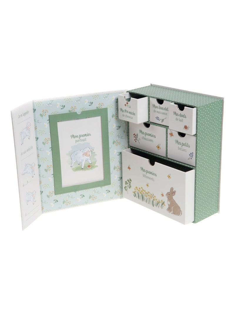 Boîte à souvenirs de naissance CAMPAGNE Vert - Kiabi