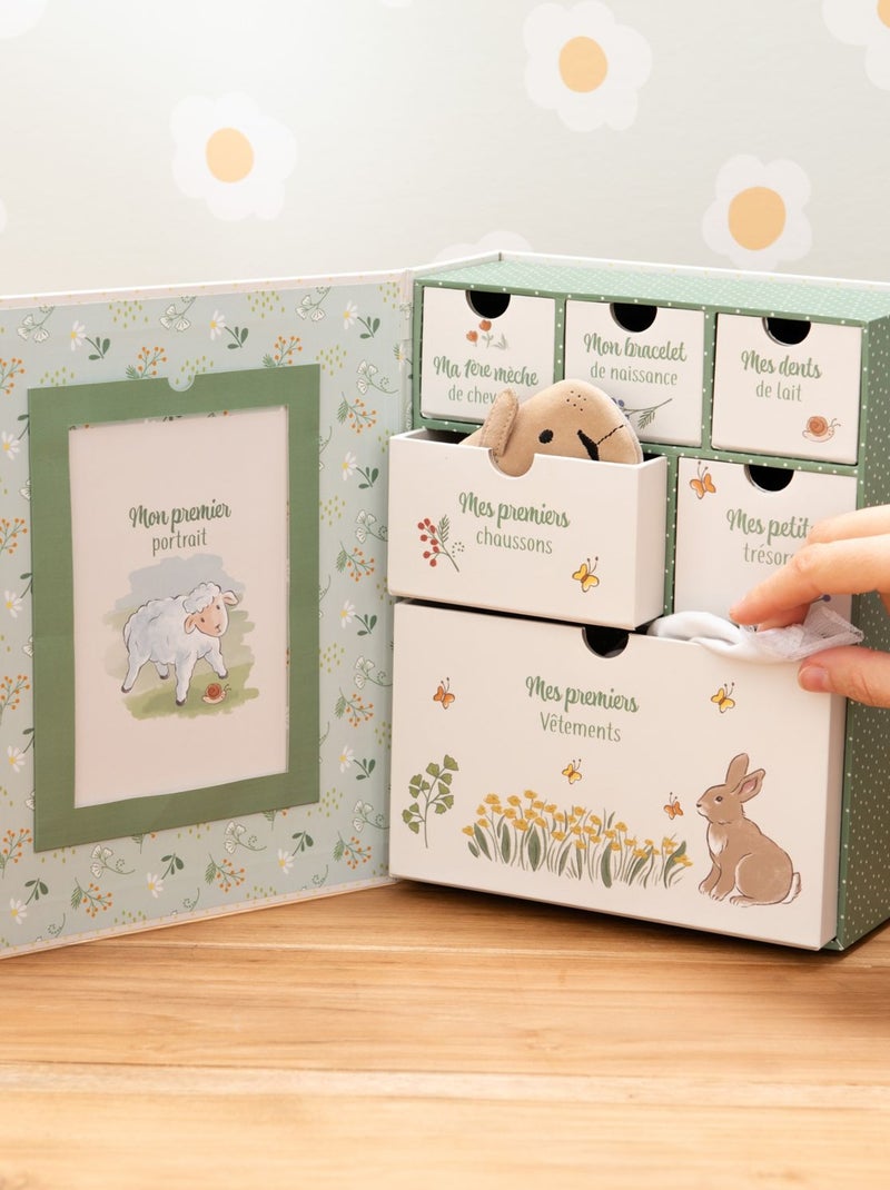 Boîte à souvenirs de naissance CAMPAGNE Vert - Kiabi