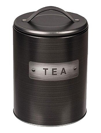 Boite à thé cylindrique métallique