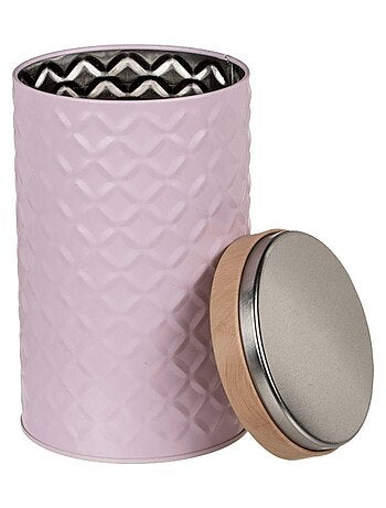 Boite à thé rose en métal