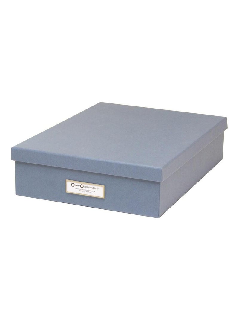 Boite A4 Avec Porte Étiquette Métal Oskar Bleu - Kiabi