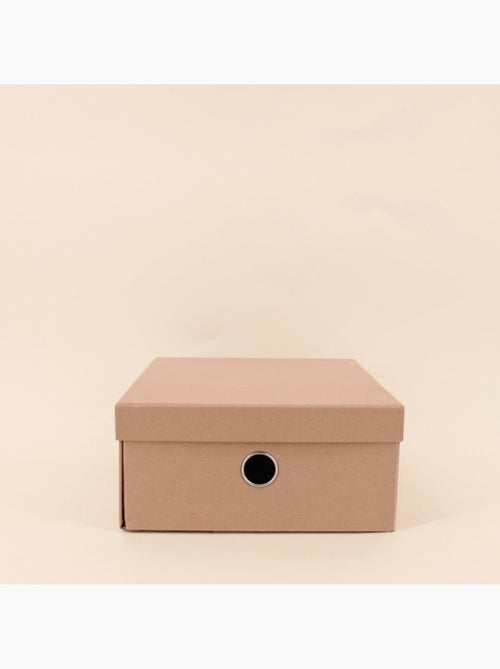 Boite avec couvercle en carton recyclé 31x23cm - Kiabi Boite avec couvercle en carton recyclé 31x23cm - Kiabi