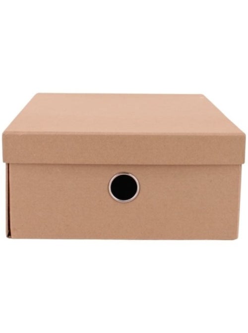 Boite avec couvercle en carton recyclé 31x23cm - Kiabi Boite avec couvercle en carton recyclé 31x23cm - Kiabi