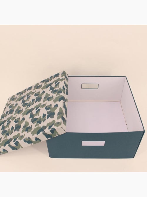 Boite avec couvercle en carton recyclé imprimé 31x31x15cm - Kiabi