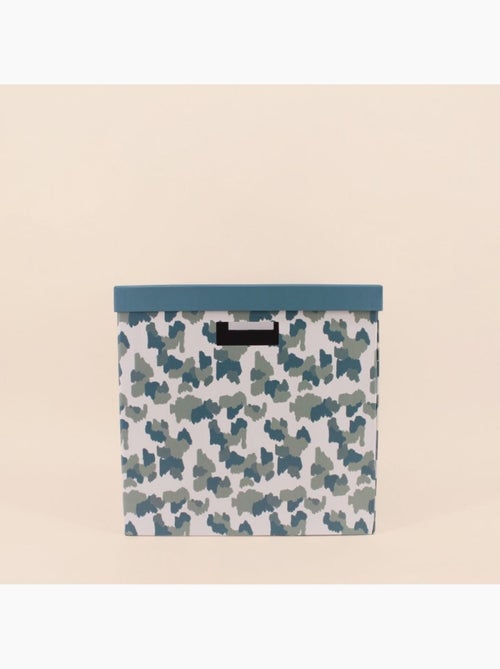 Boite avec couvercle en carton recyclé imprimé 31x31x31cm - Kiabi