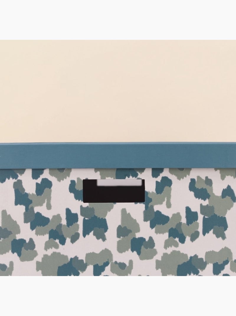 Boite avec couvercle en carton recyclé imprimé 31x31x31cm Beige - Kiabi