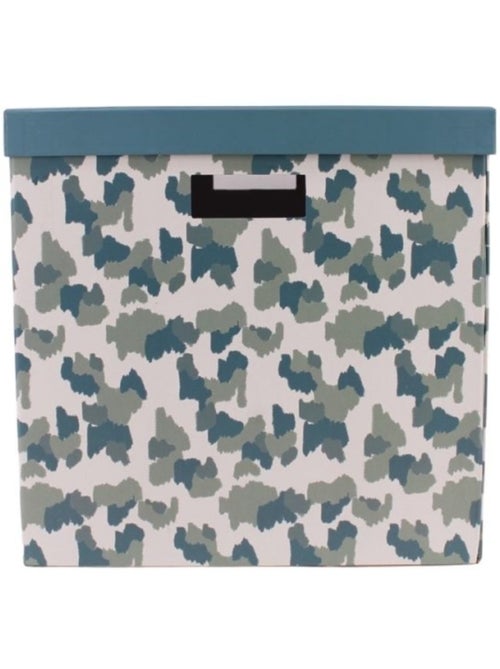 Boite avec couvercle en carton recyclé imprimé 31x31x31cm - Kiabi