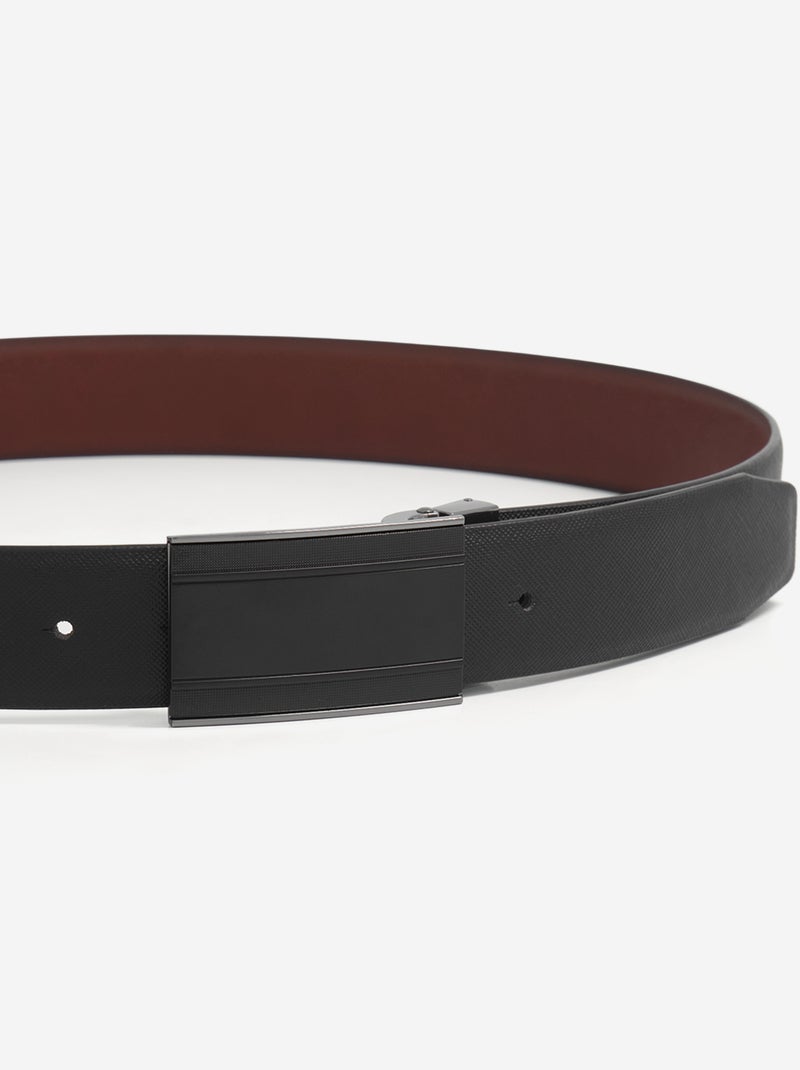 Boite cadeau - Ceinture avec 2 boucles Noir - Kiabi