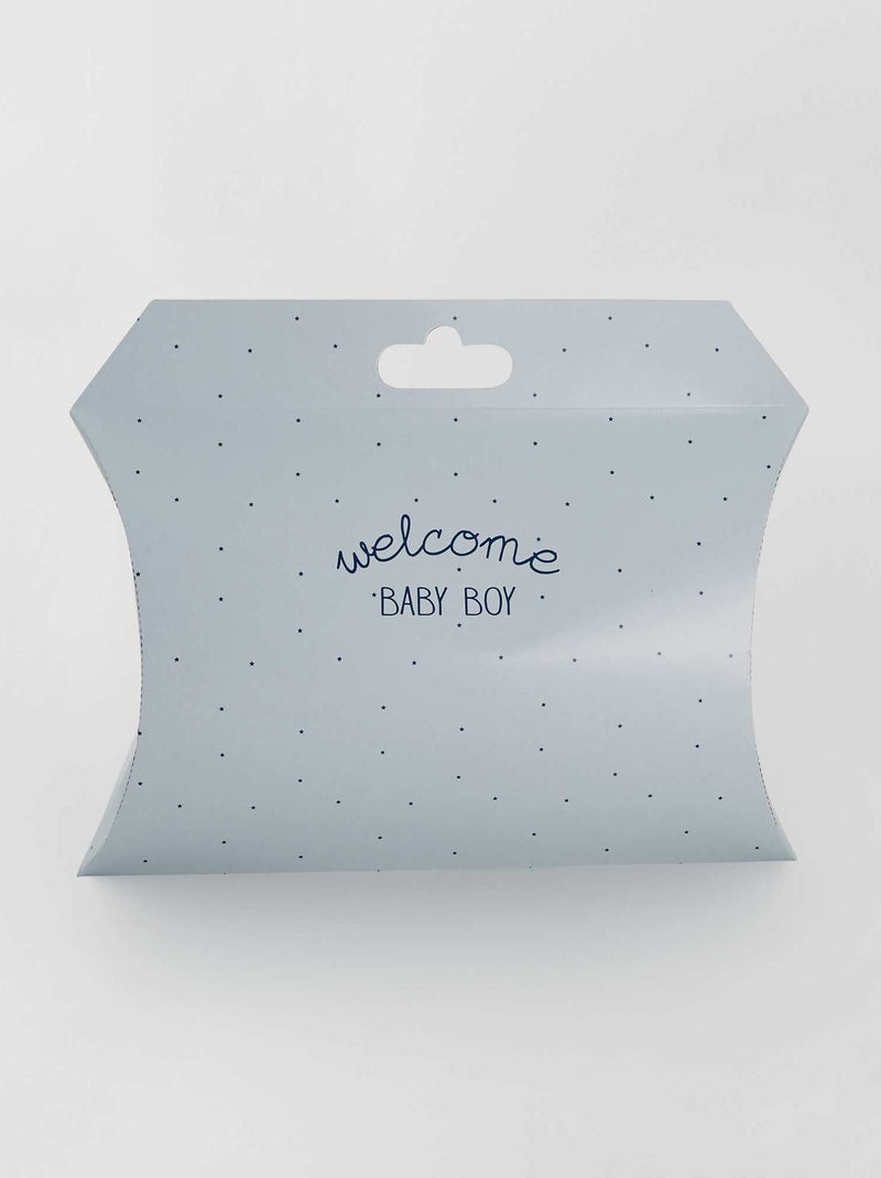 Boite cadeau 'naissance' bleu - Kiabi