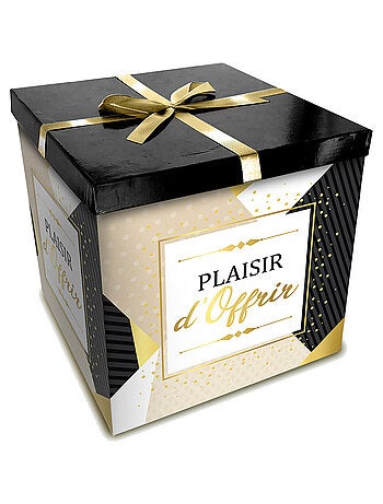 Boîte cadeau rigide avec joli noeud satiné