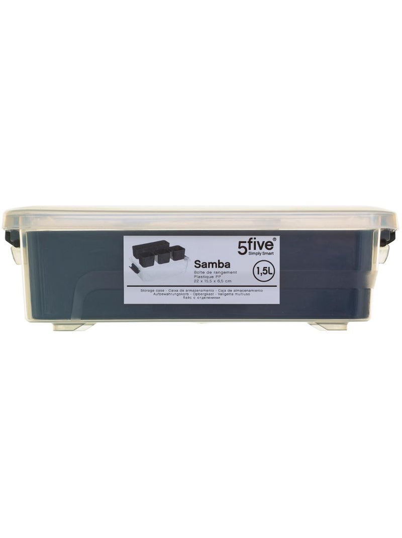 Boîte compartimentée 1,5L SAMBA Transparent - Kiabi