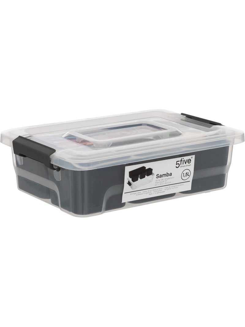 Boîte compartimentée 1,5L SAMBA Transparent - Kiabi