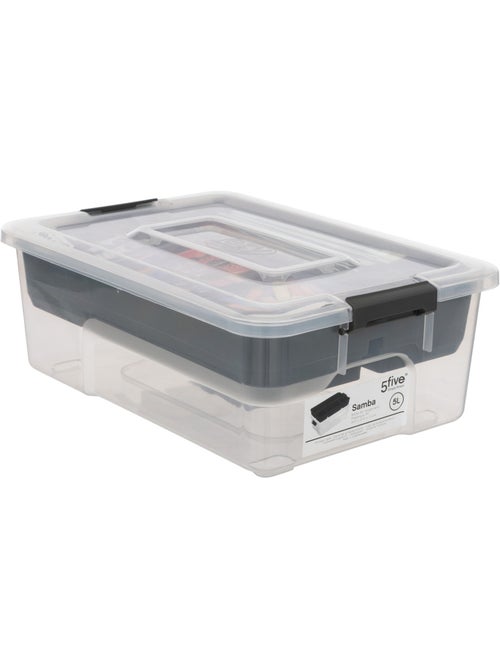 Boîte compartimentée 5l avec couvercle samba - Kiabi Boîte compartimentée 5l avec couvercle samba - Kiabi