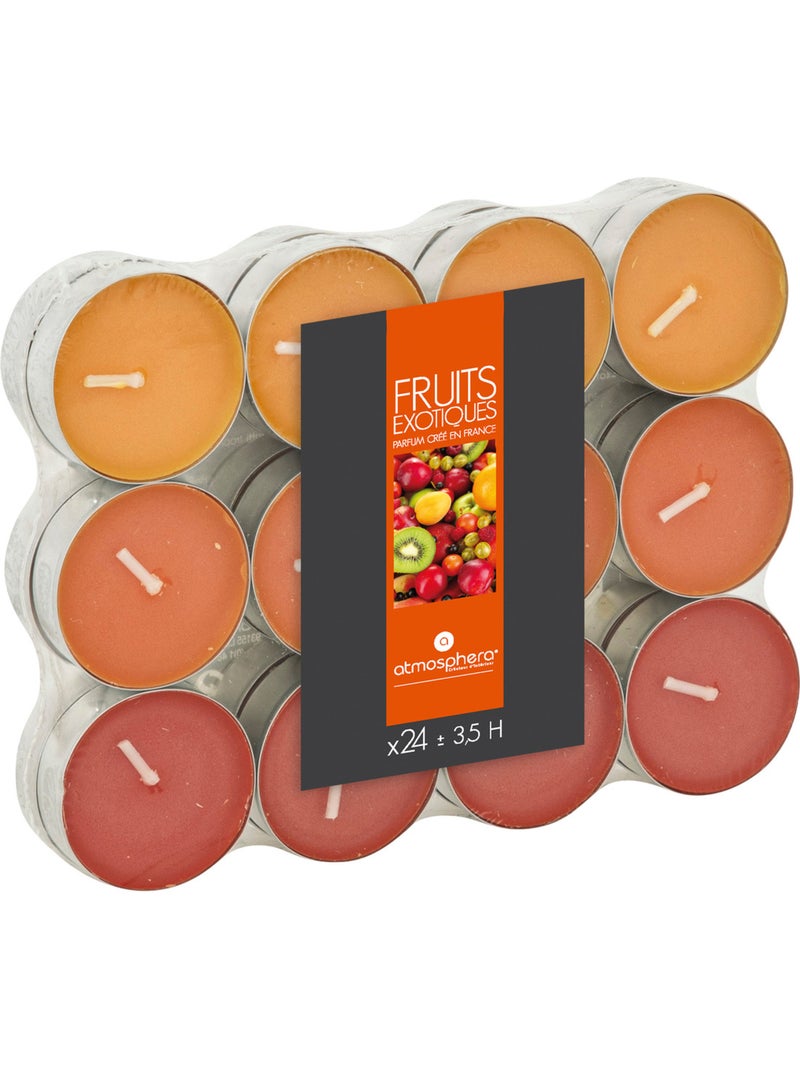 Boîte de 24 bougies chauffe-plat parfumées NINA Rouge - Kiabi