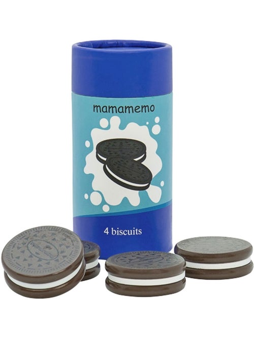 Boite de 4 biscuits au cacao en bois - Kiabi