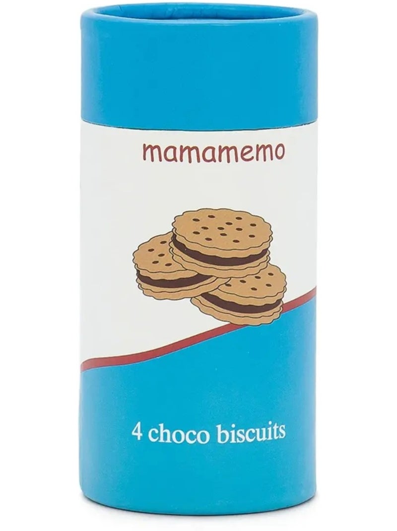 Boite de 4 biscuits au chocolat en bois Bleu - Kiabi