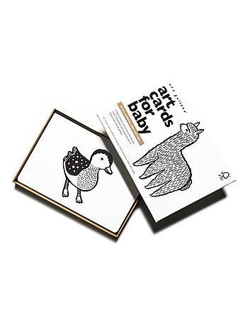 Boîte de 6 cartes Imagier en Noir et Blanc - Bébé animaux