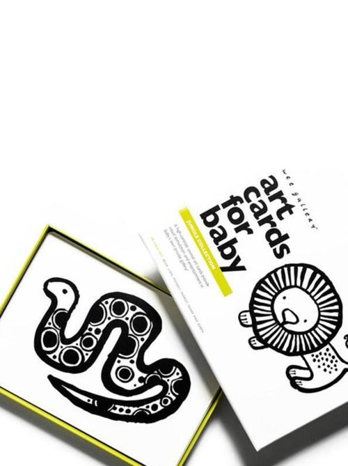 Boîte de 6 cartes Imagier en Noir et Blanc - Jungle - Kiabi