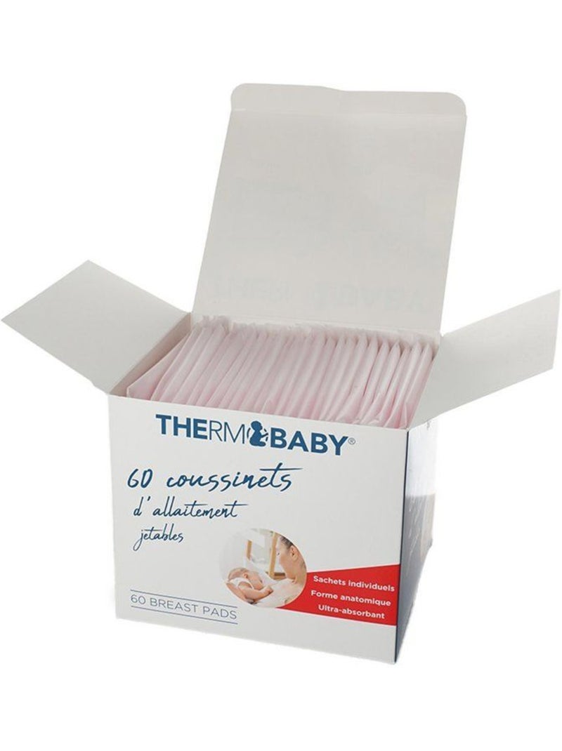 Boîte de 60 coussinets d'allaitement jetables - thermobaby Blanc - Kiabi