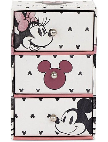 Boite de rangement 3 tiroirs Minnie 9.5x7x15 cm