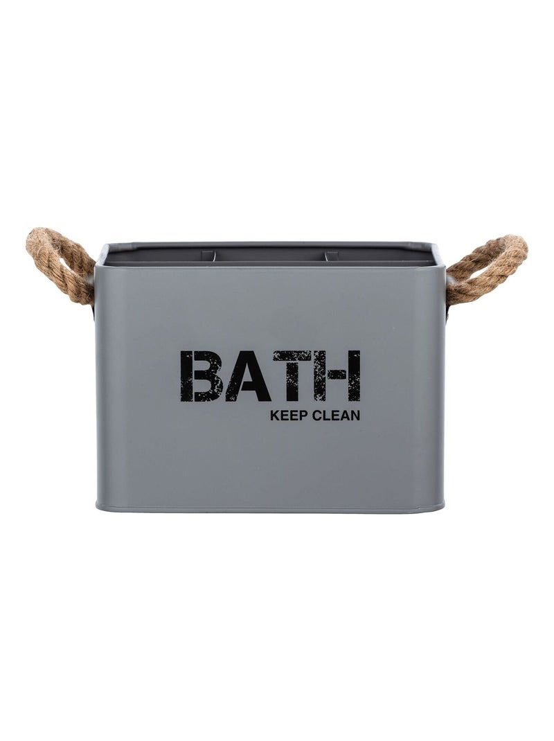 Boîte de rangement 4 compartiments salle de bain GARA Gris - Kiabi