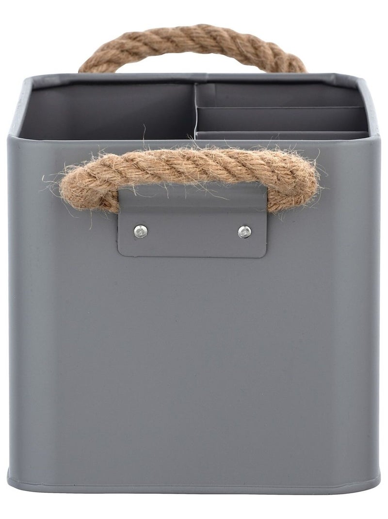 Boîte de rangement 4 compartiments salle de bain GARA Gris - Kiabi