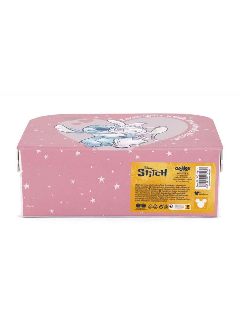 Boite de rangement 9.5x7x15 - Angel & Stitch (Lilo & Stitch) Rose - Kiabi