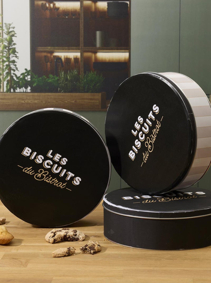 Boite de rangement à biscuits en métal AU BISTROT Biscuits Beige - Kiabi