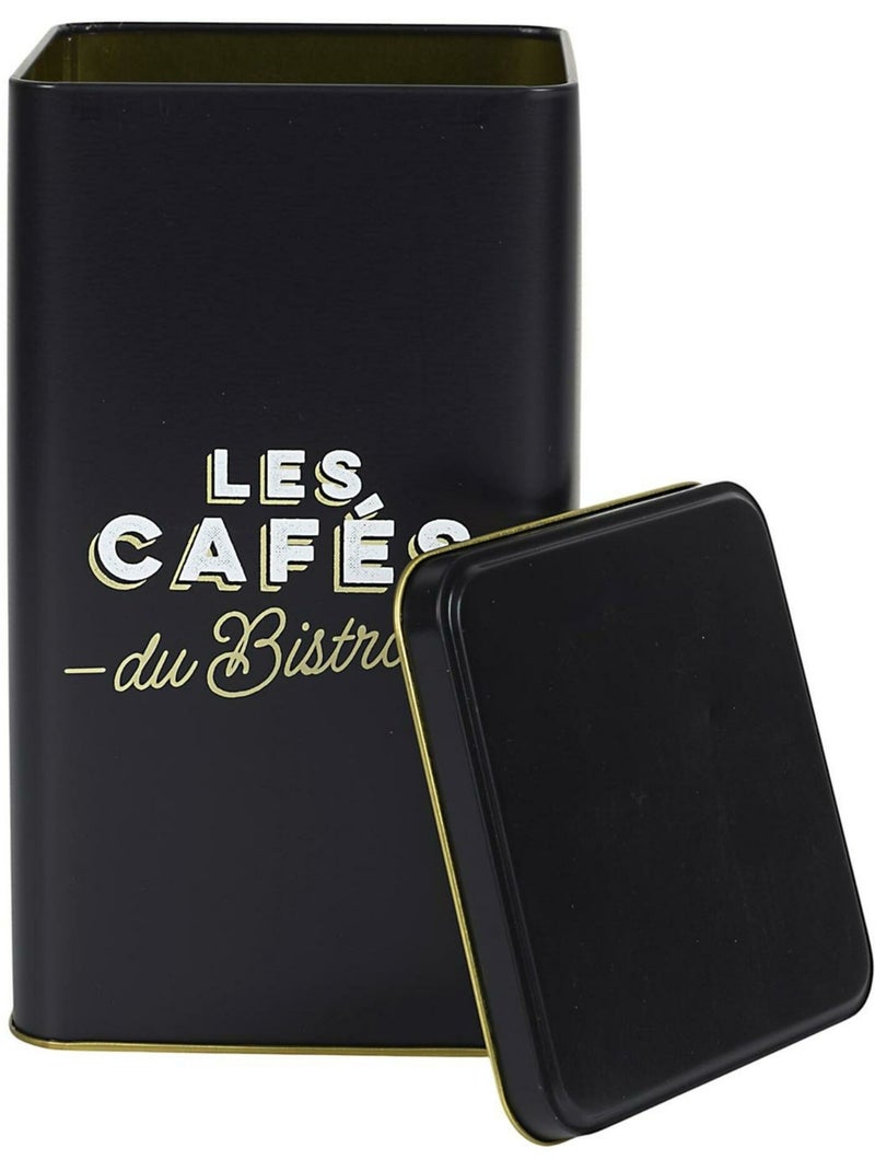 Boite de rangement à café en métal AU BISTROT Café Noir Noir - Kiabi