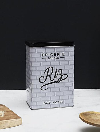 Boite de rangement aliments en métal BROOKLYN Riz