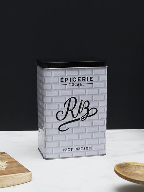 Boite de rangement aliments en métal BROOKLYN Riz - Kiabi Boite de rangement aliments en métal BROOKLYN Riz - Kiabi