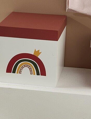 Boîte de rangement avec couvercle arc en ciel LA TÊTE DANS LES NUAGES