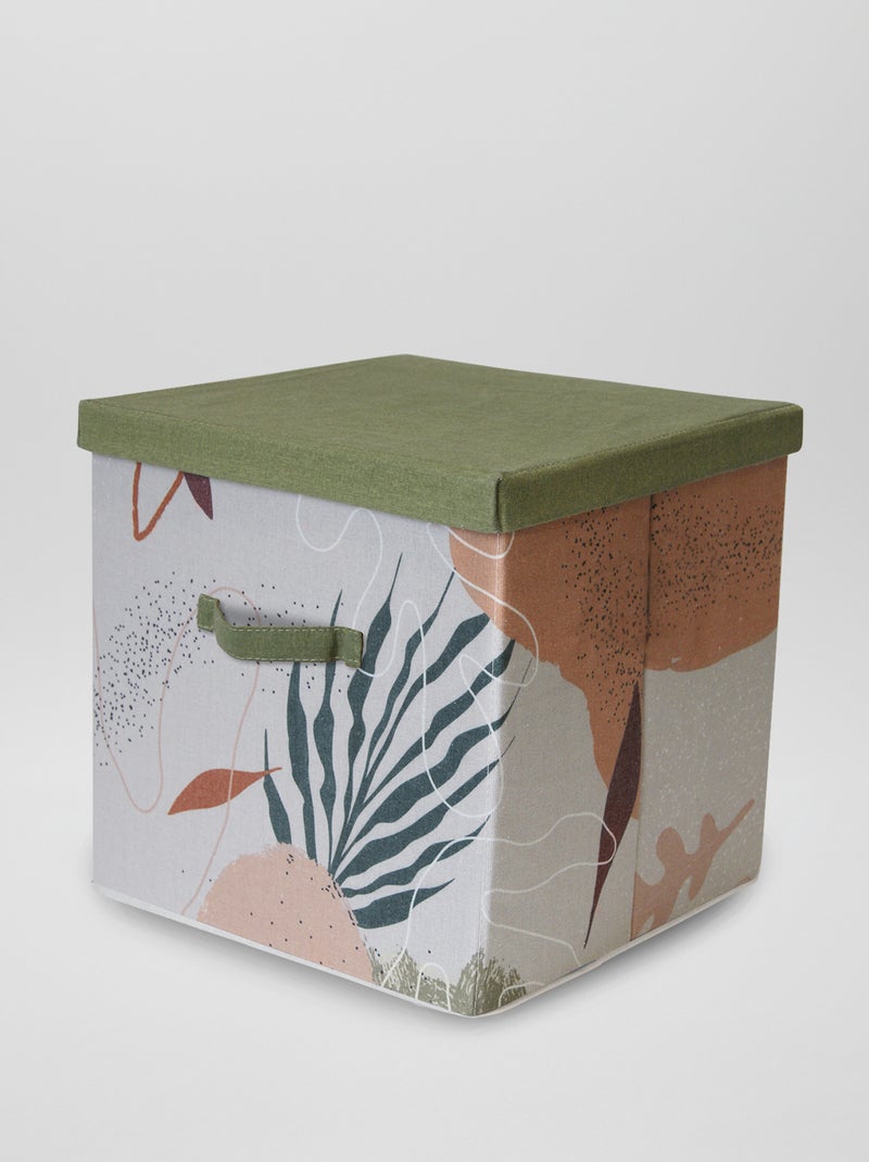 Boite de rangement avec couvercle Beige - Kiabi